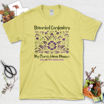 Botanical Confessions My Plants Have Names T-Shirt Cornsilk / S T-Shirt