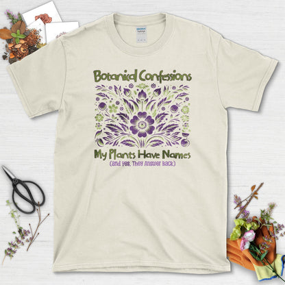 Botanical Confessions My Plants Have Names T-Shirt Natural / S T-Shirt