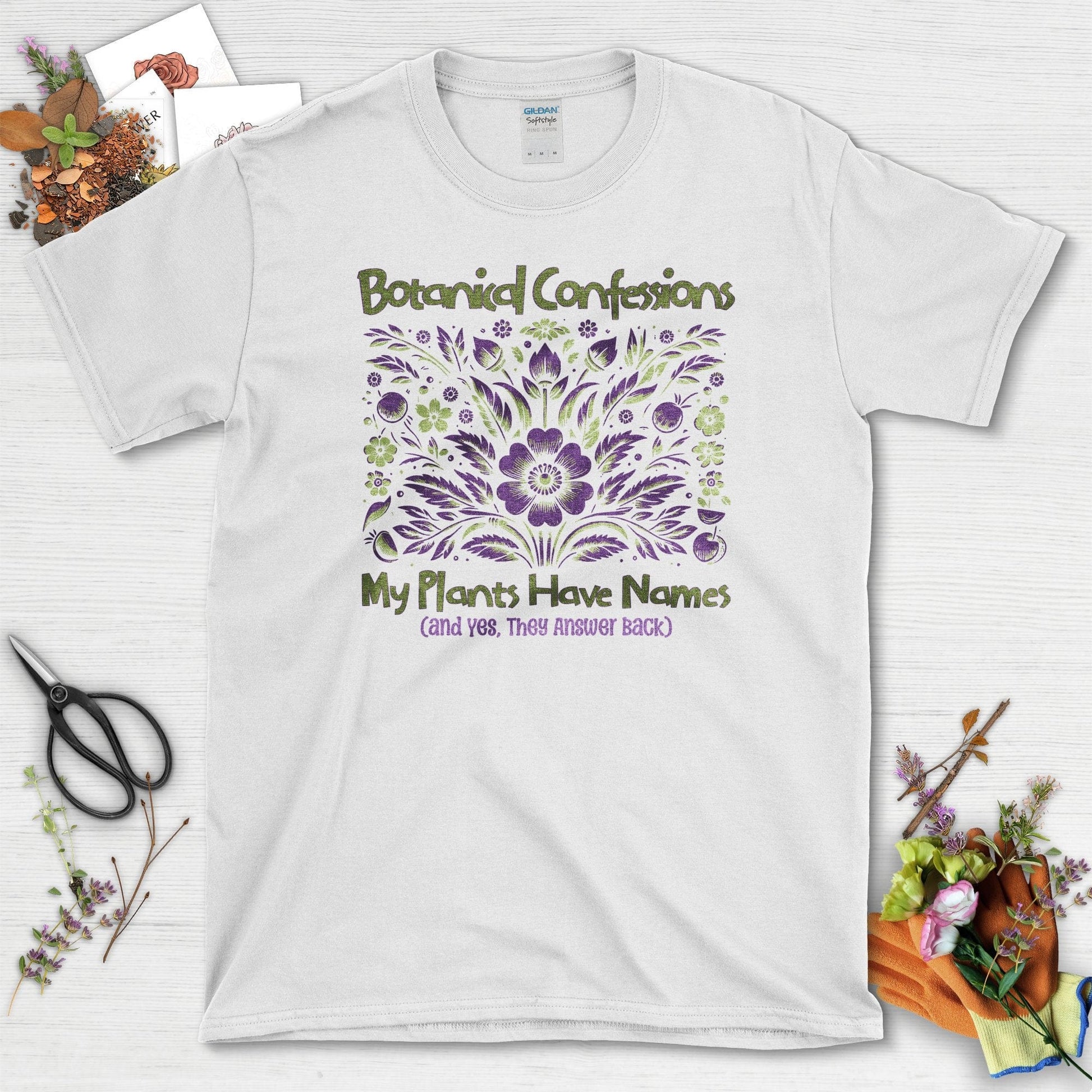 Botanical Confessions My Plants Have Names T-Shirt White / S T-Shirt