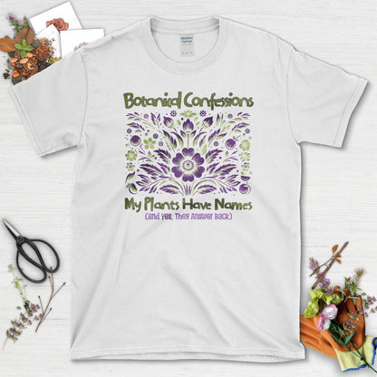 Botanical Confessions My Plants Have Names T-Shirt White / S T-Shirt