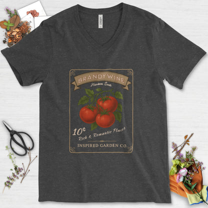 Brandywine Tomato V-Neck V-Neck / S / Dark Grey Heather Essential V-necks