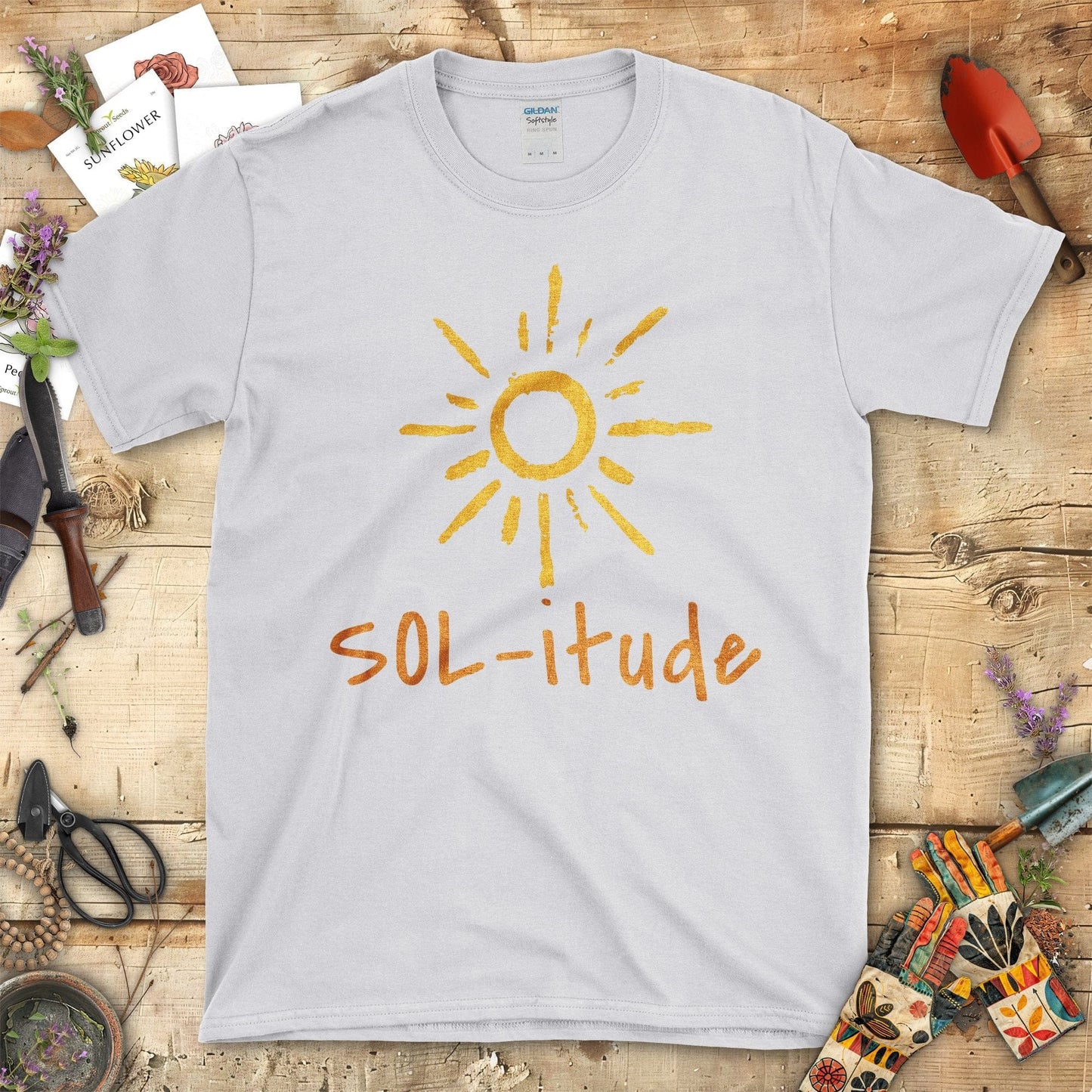 Bright Sun Sol-itude Graphic Design T-Shirt Sport Grey / S T-Shirt