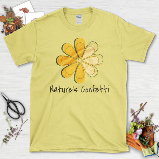 Bright Yellow Flower Nature's Confetti T-Shirt Cornsilk / S T-Shirt