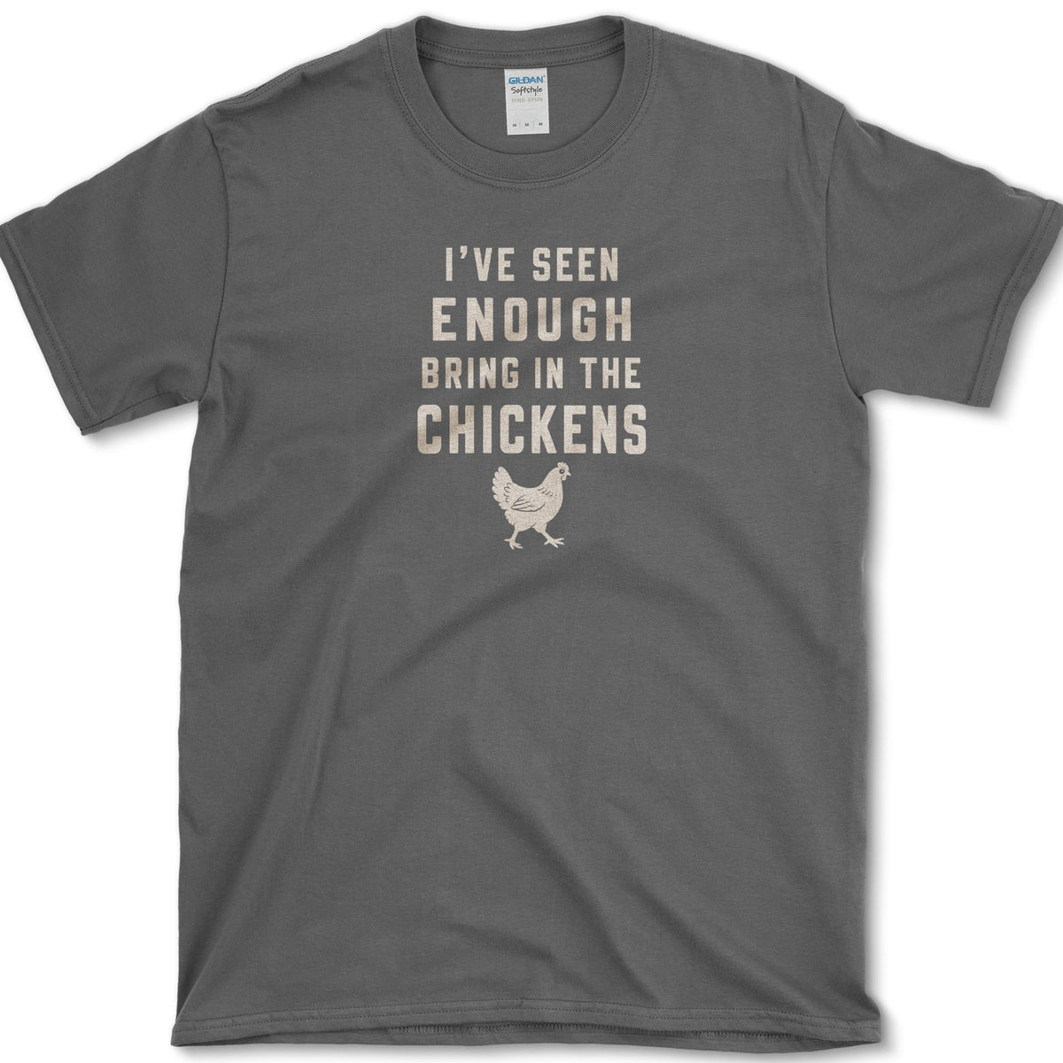 Bring In The Chickens T-Shirt Dark Heather / S Essential Tees