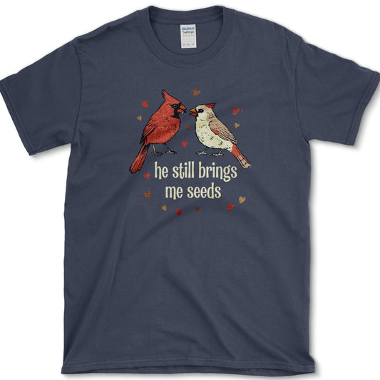 Brings Me Seeds T-Shirt Essential Tees / S / Navy Physical Item