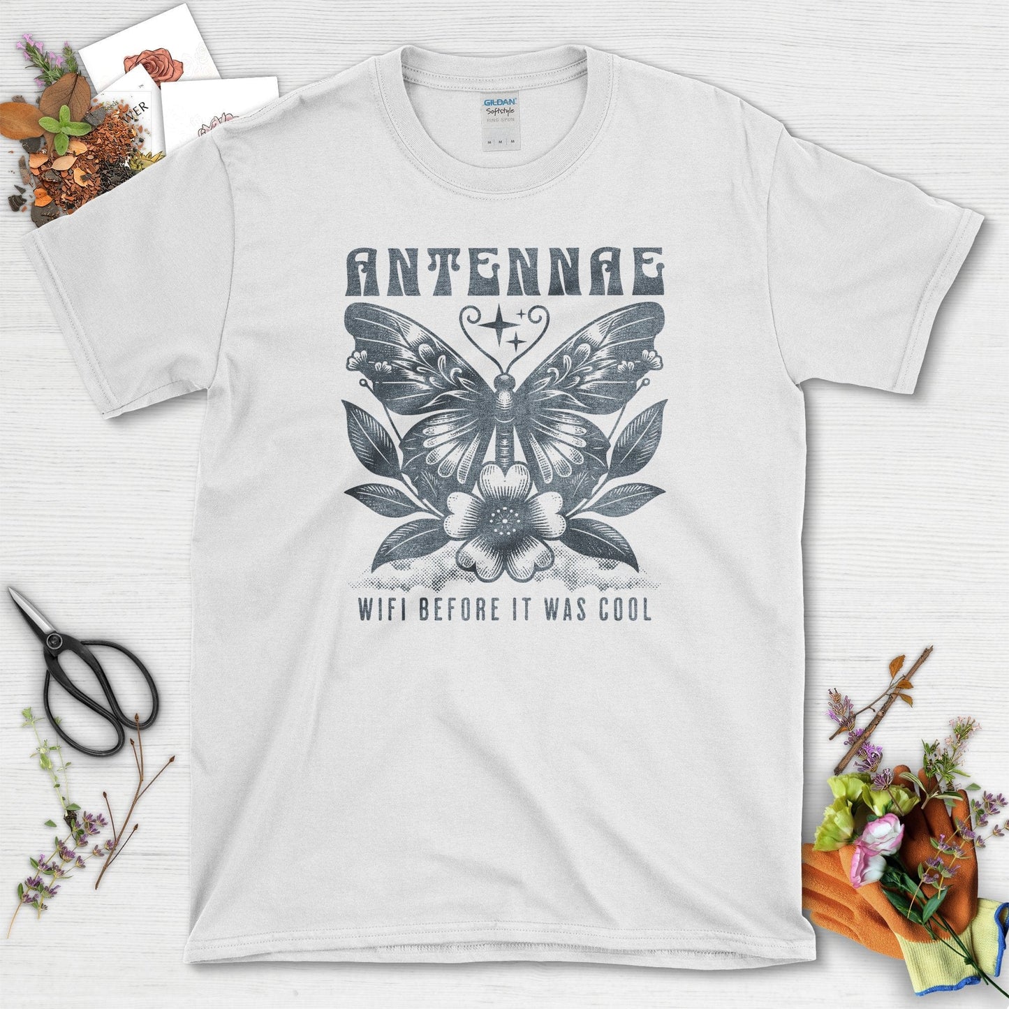 Butterfly Antennae T-Shirt White / S T-Shirt