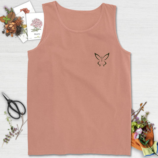 Butterfly Design Comfort Colors® Tank Top Terracotta / S Physical Item