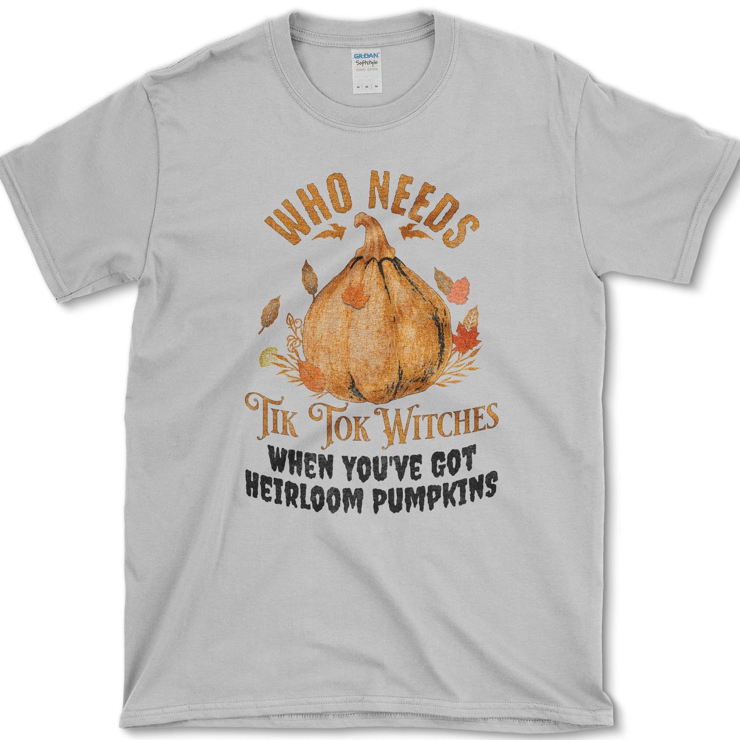 Heirloom Pumpkin Witches artwork featuring heirloom pumpkin and pumpkin on a T-shirt