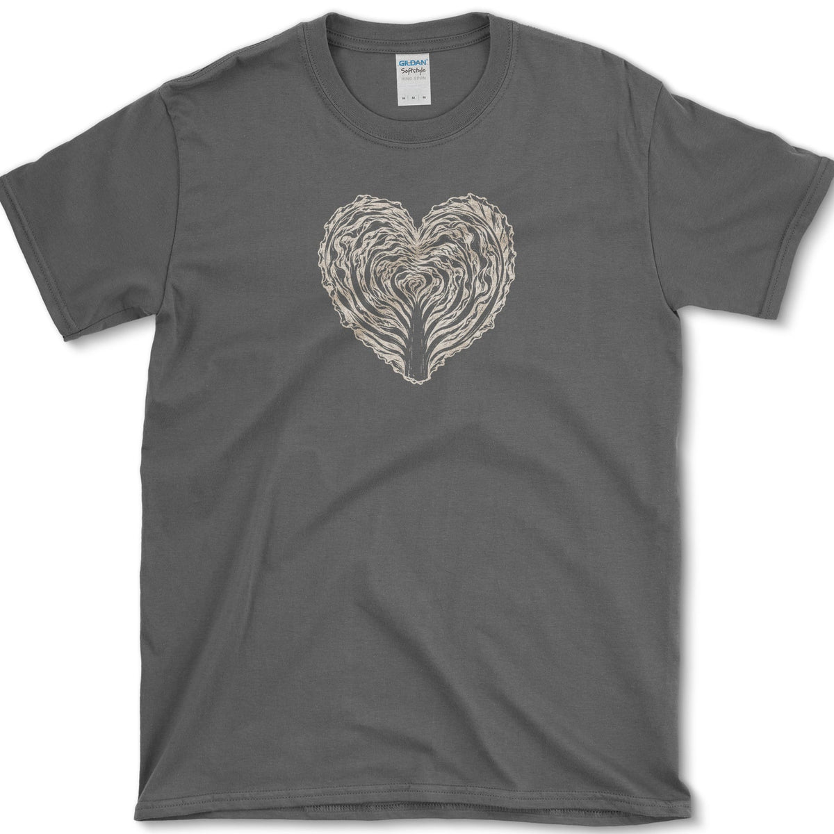 Cabbage Heart T-Shirt Dark Heather / S Essential Tees