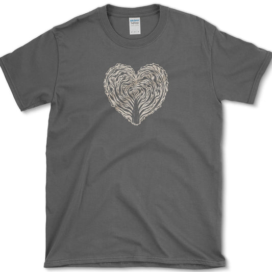 Cabbage Heart T-Shirt Dark Heather / S Essential Tees