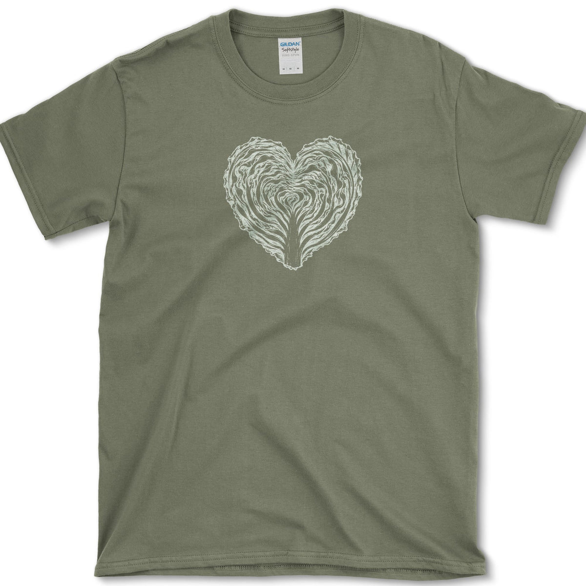 Cabbage Heart T-Shirt Military Green / S Essential Tees