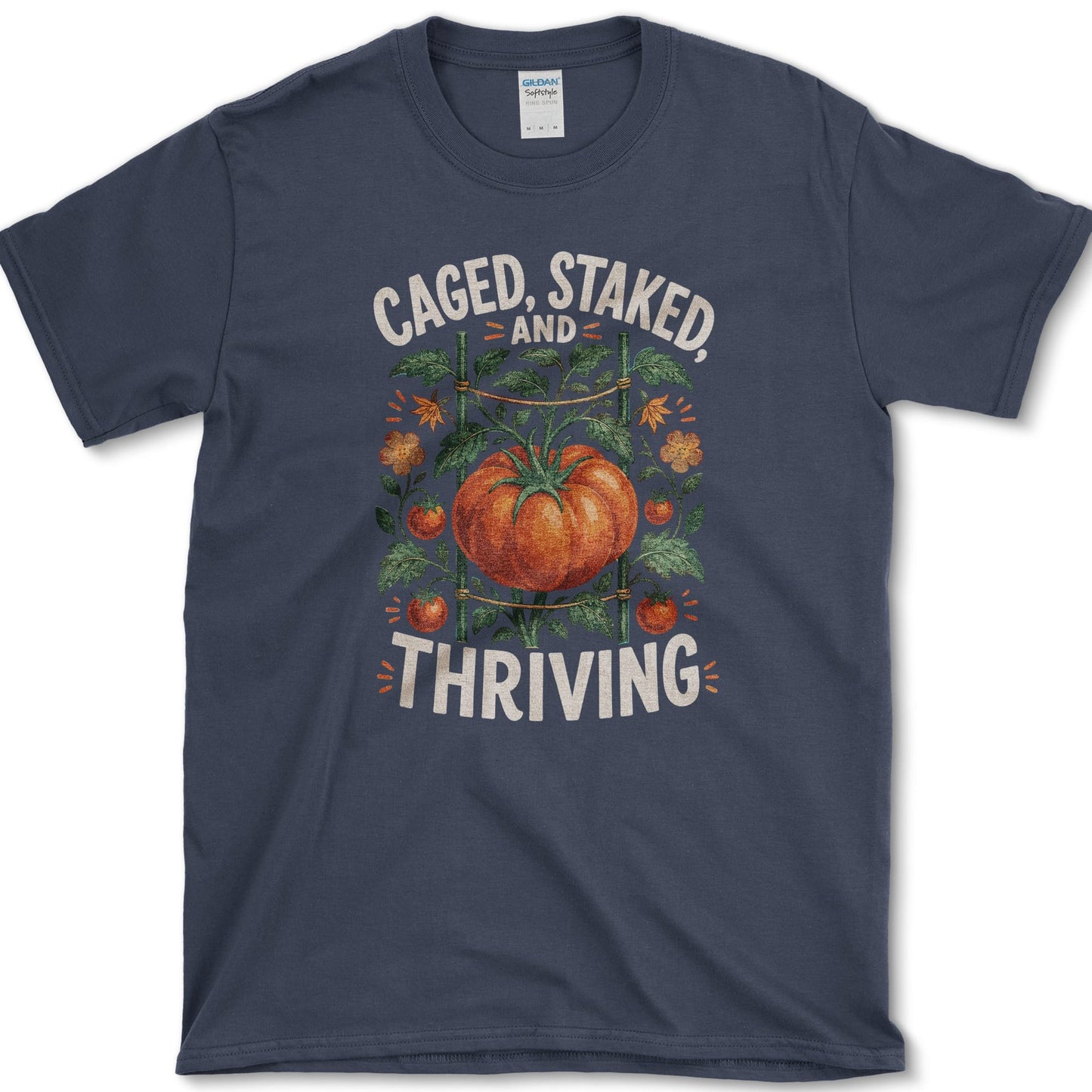 Caged, Staked, Thriving T-Shirt S / Navy Essential Tees