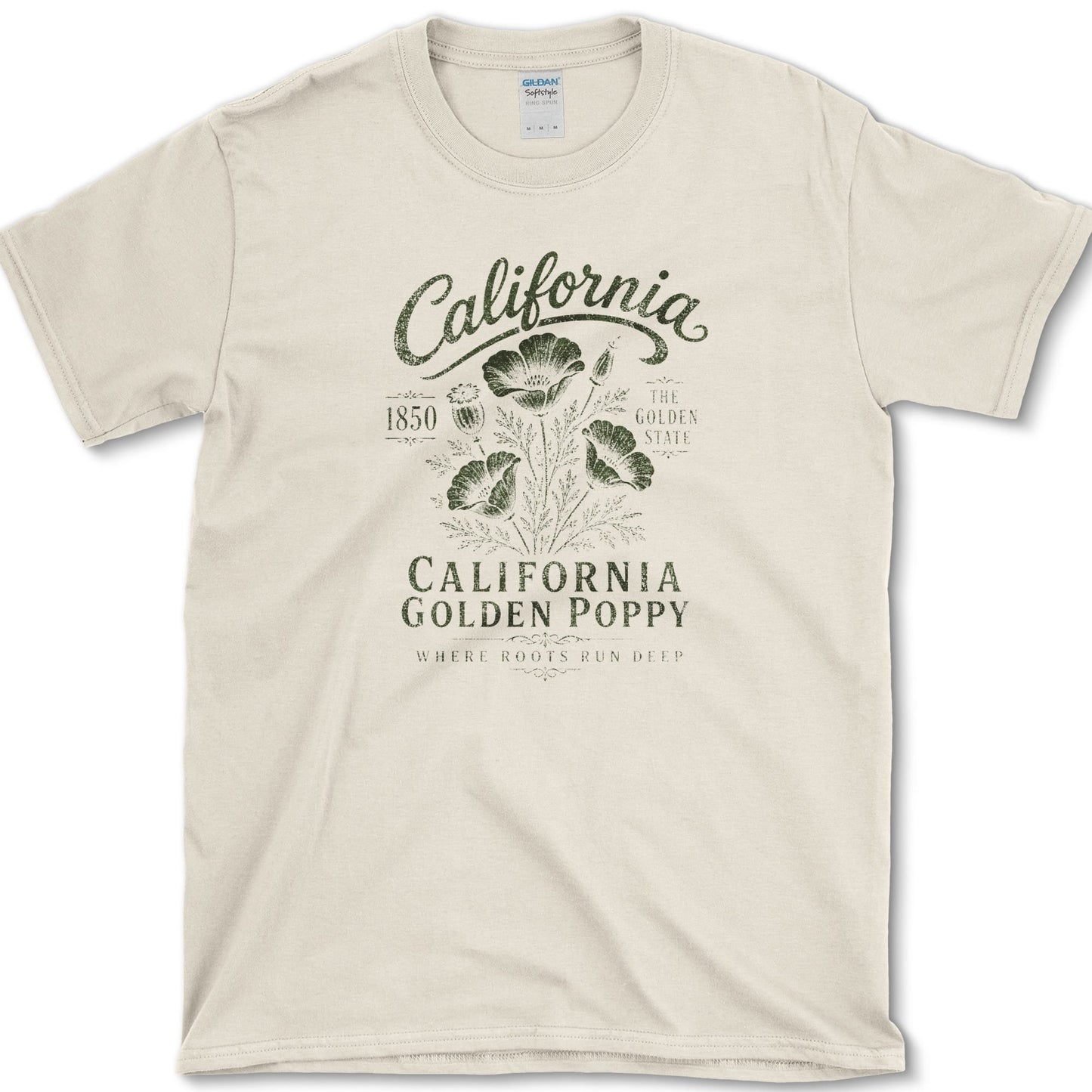 California Golden Poppy T-Shirt S / Natural Essential Tees