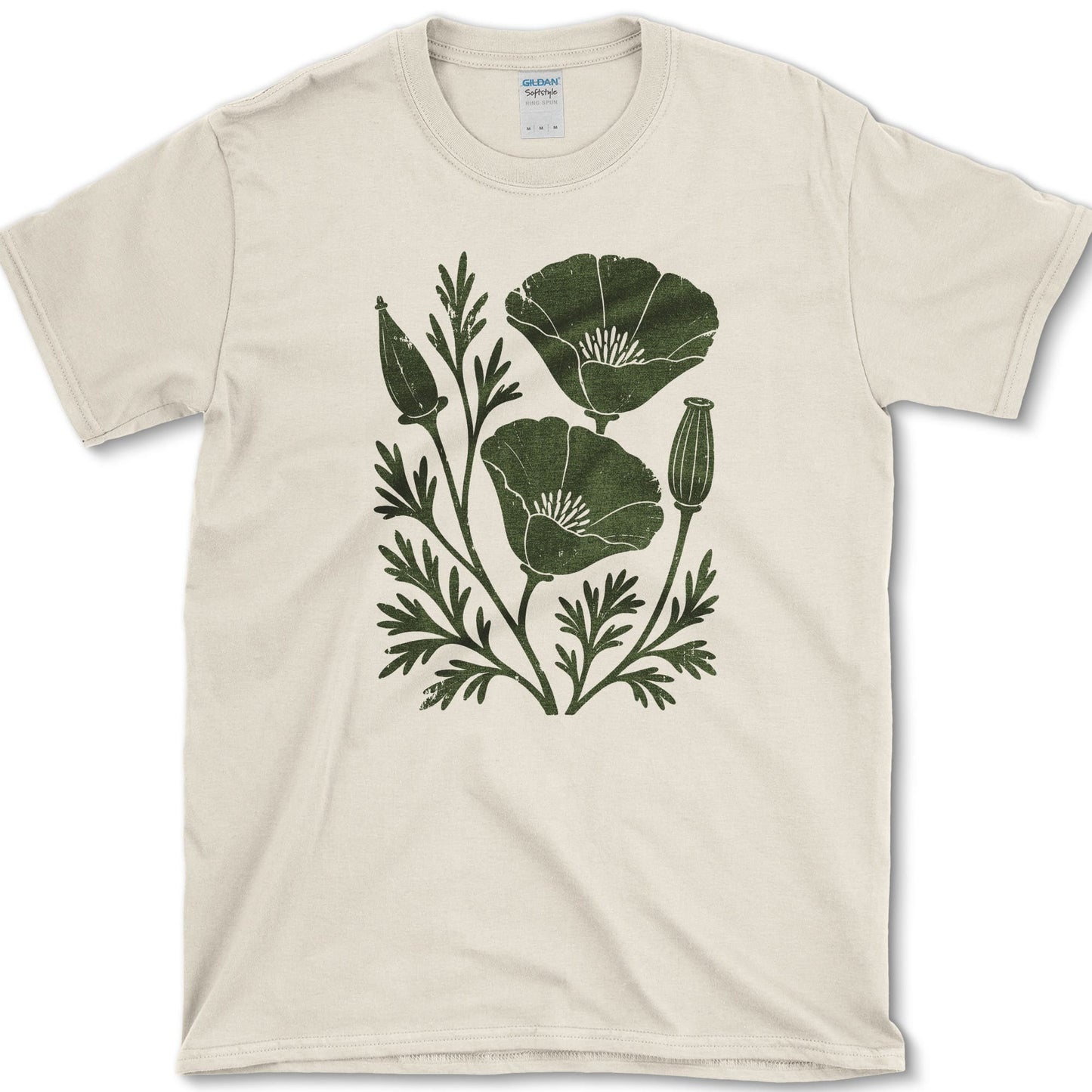 California Poppy T-Shirt S / Natural Essential Tees