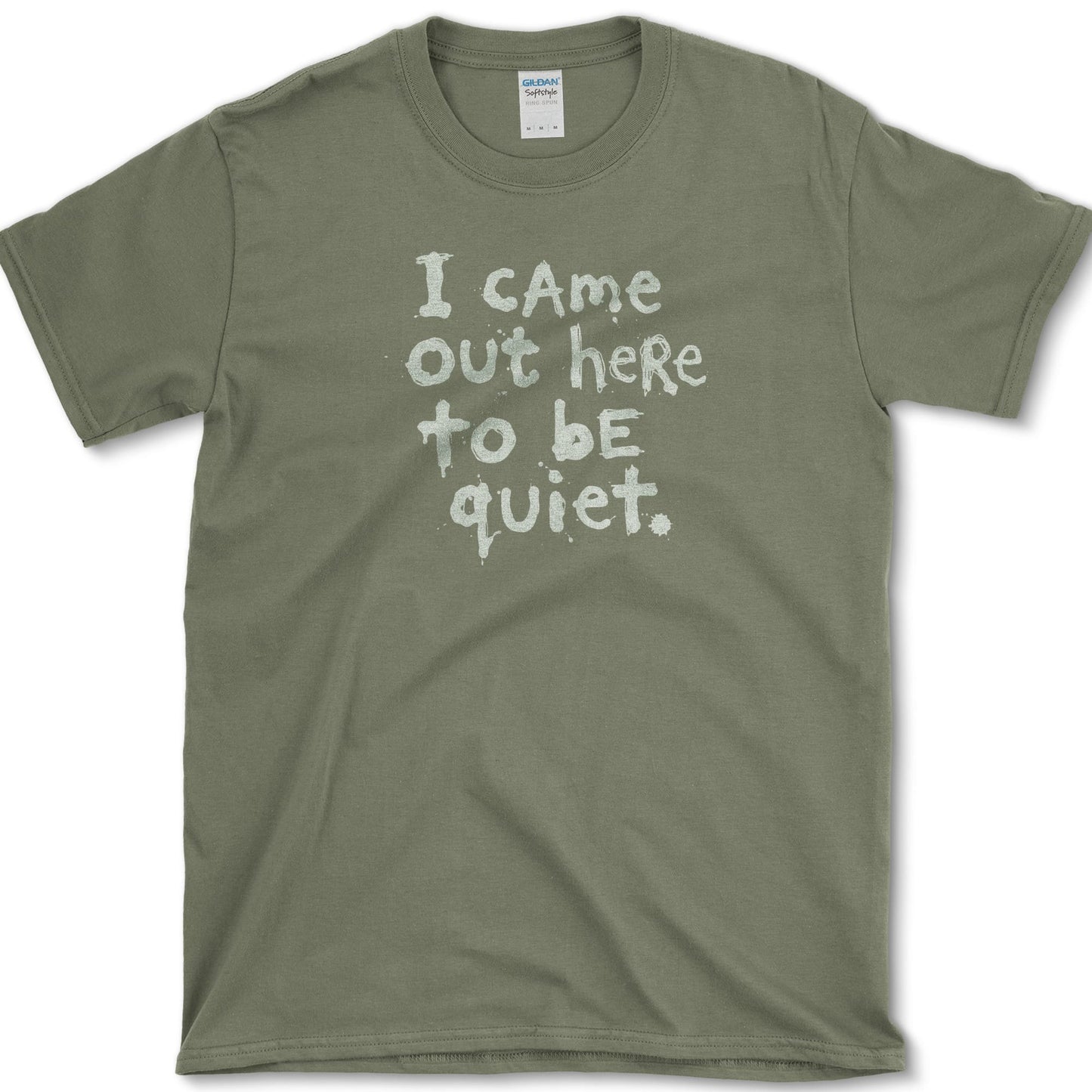 Came Out to Be Quiet design featuring quiet garden artwork on a t-shirt