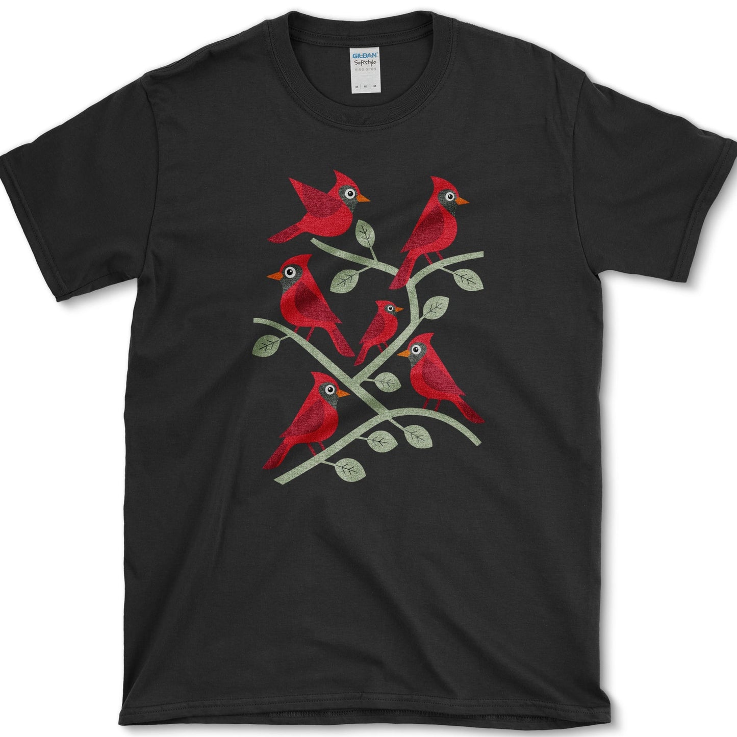 Cardinal Branches T-Shirt S / Black Essential Tees