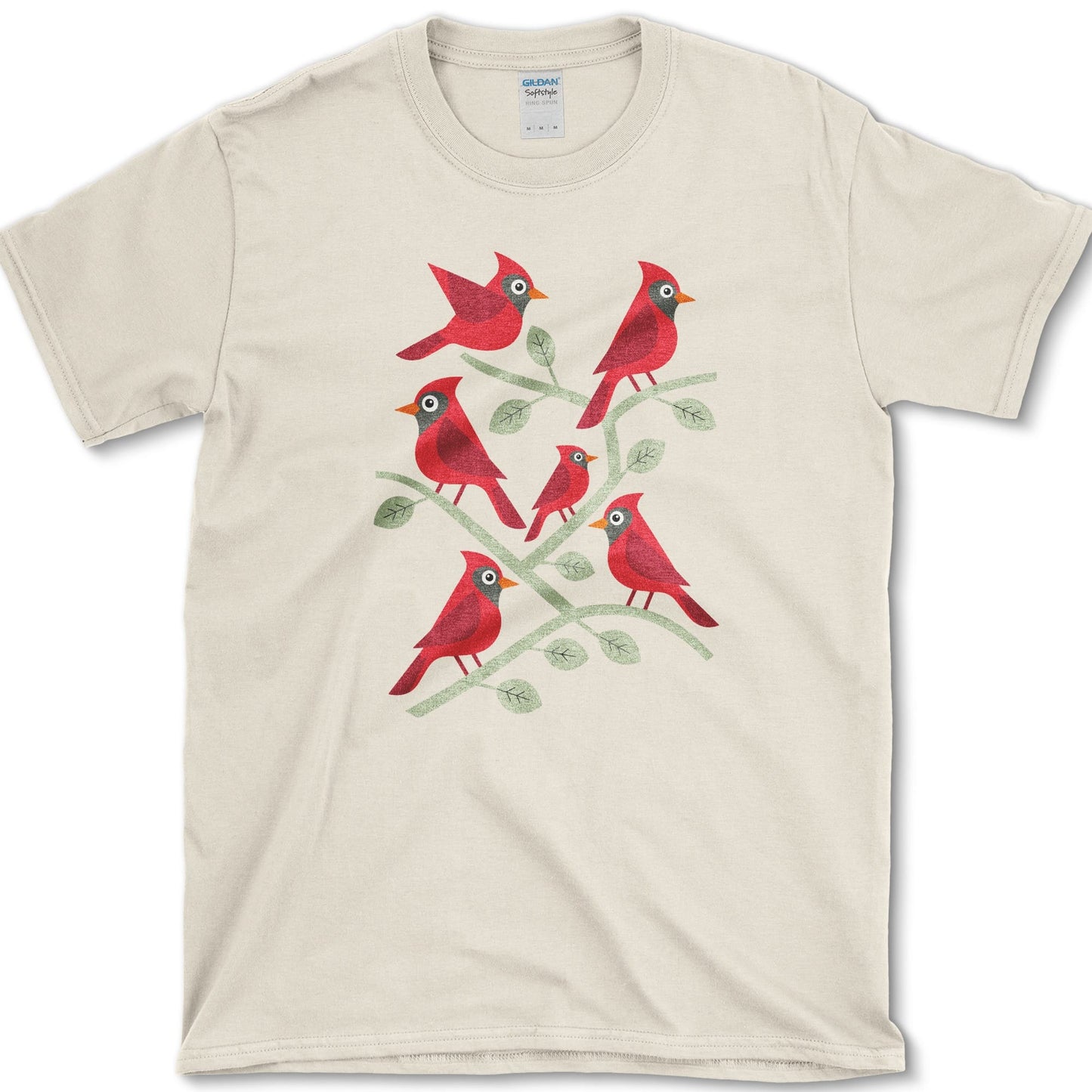 Cardinal Branches T-Shirt S / Natural Essential Tees