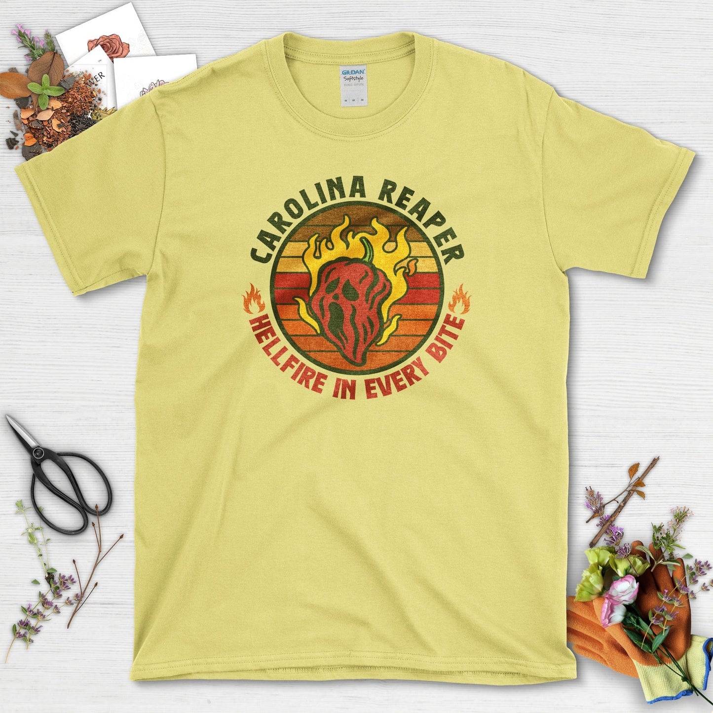 Carolina Reaper Hellfire Bite T-Shirt Cornsilk / M Physical Item