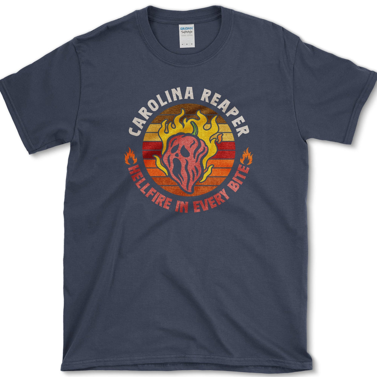 Carolina Reaper Hellfire Bite T-Shirt Navy / S Essential Tees
