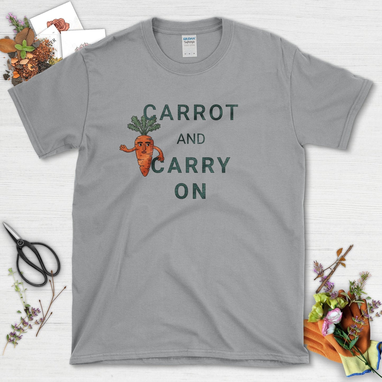 Carrot and Carry On T-Shirt Sport Grey / S T-Shirt