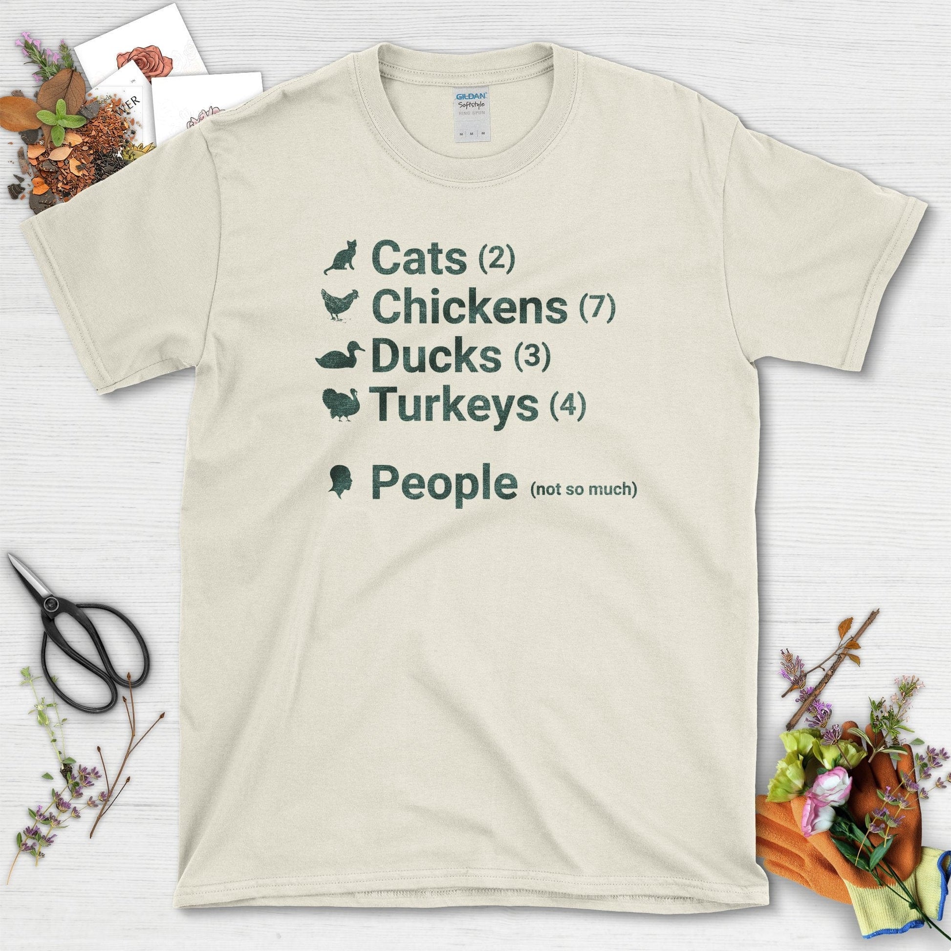 Cats Ducks Turkeys People T-Shirt Natural / S T-Shirt