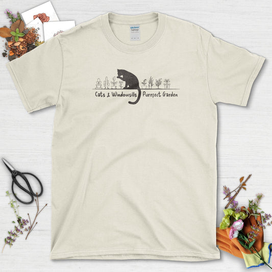 Cats & Windowsills Garden T-Shirt Natural / S T-Shirt