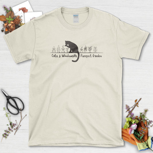 Cats & Windowsills Garden T-Shirt Natural / S T-Shirt