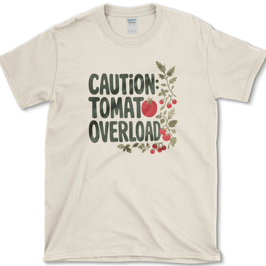 Caution Tomato Overload T-Shirt S / Natural Essential Tees