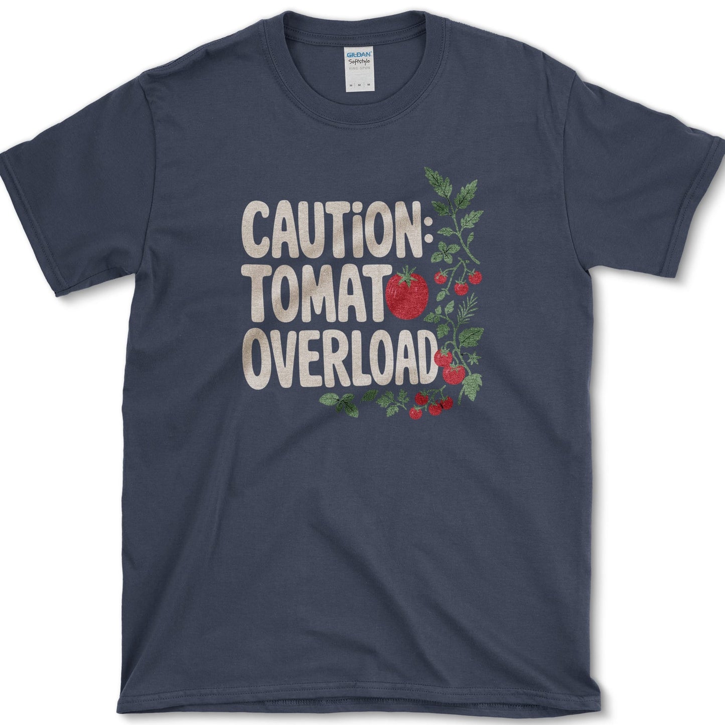 Caution Tomato Overload T-Shirt S / Navy Essential Tees