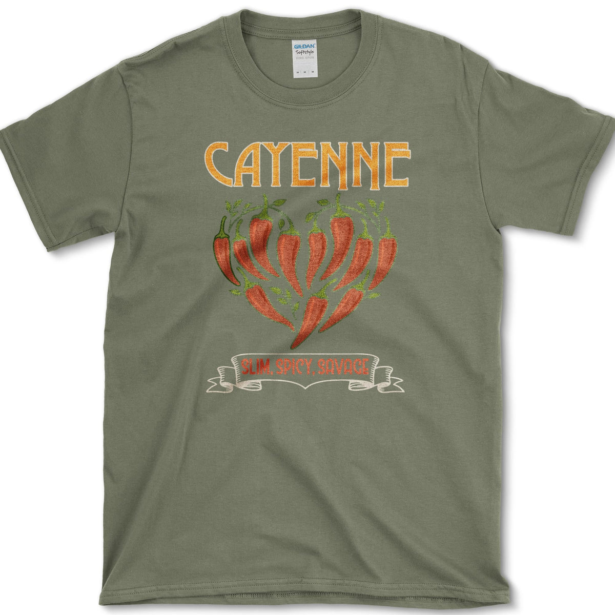 Cayenne Slim Spicy Savage T-Shirt Military Green / S Essential Tees