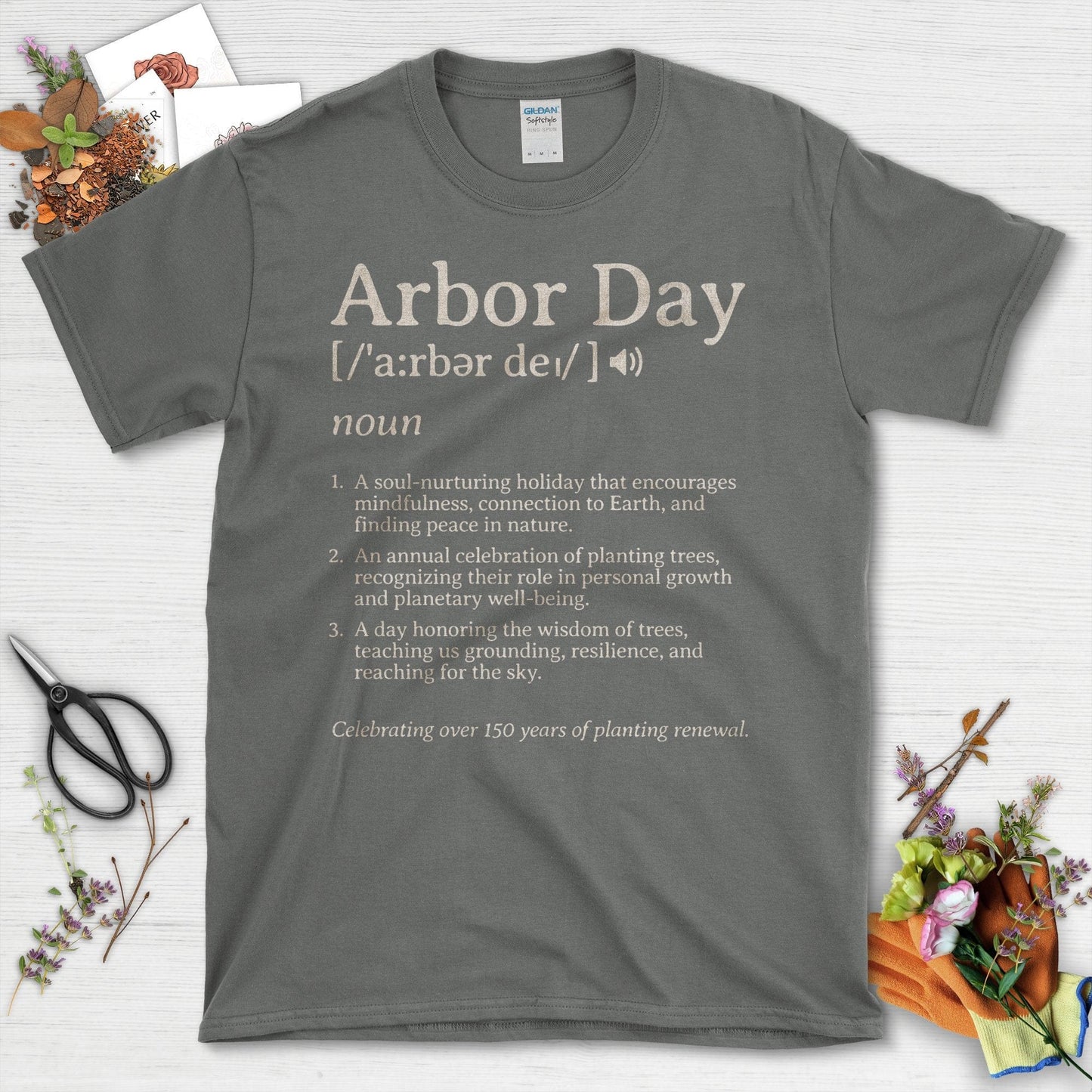 Celebrating Arbor Day Definitions Display T-Shirt Charcoal / S T-Shirt