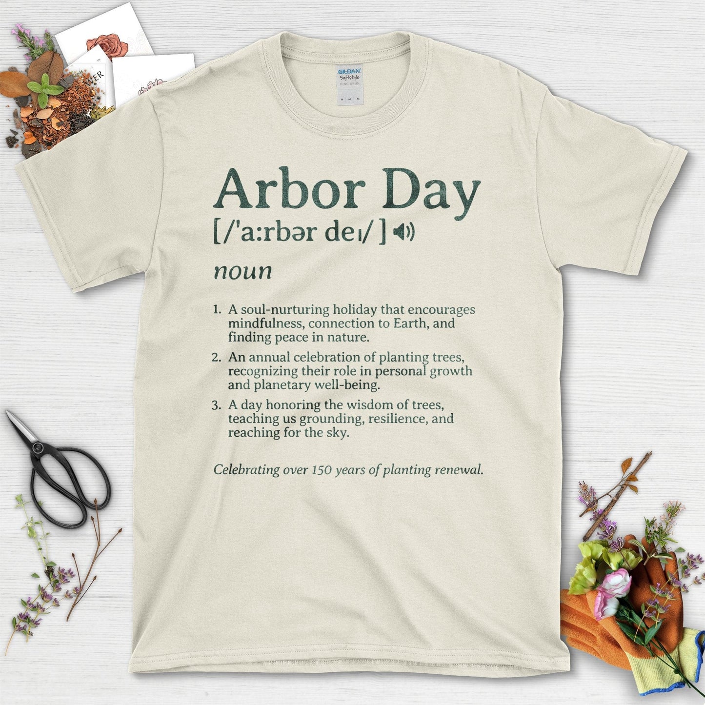 Celebrating Arbor Day Definitions Display T-Shirt Natural / S T-Shirt