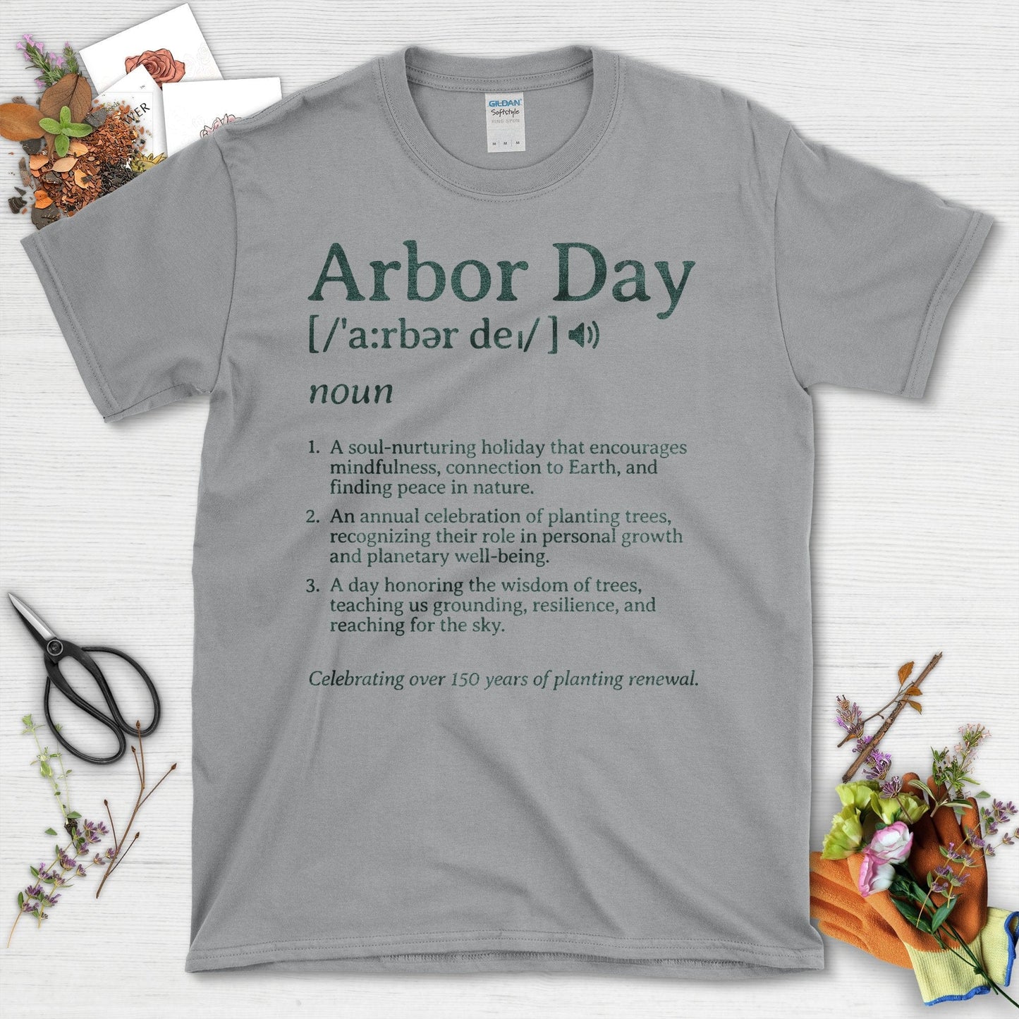 Celebrating Arbor Day Definitions Display T-Shirt Sport Grey / S T-Shirt