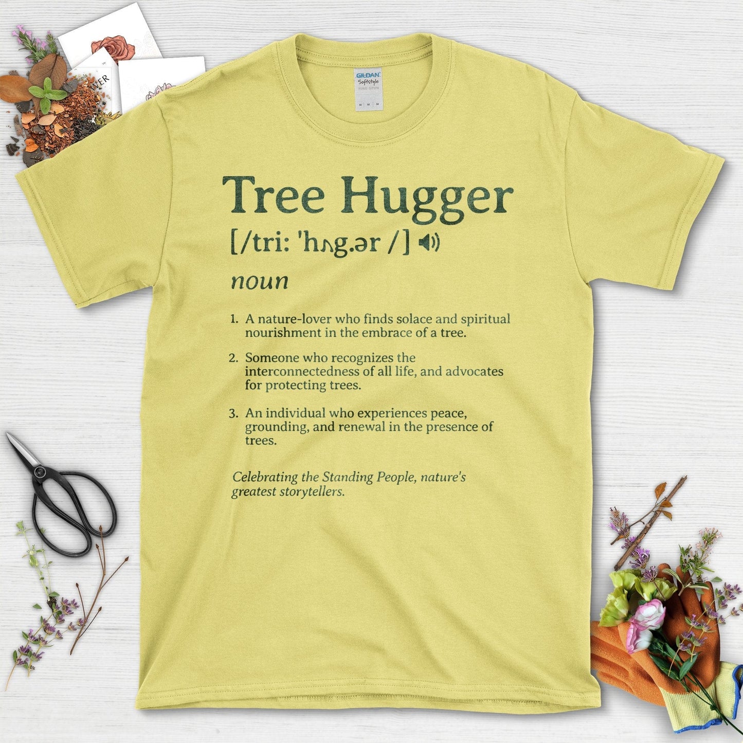 Celebrating Nature Tree Hugger Definition T-Shirt Cornsilk / S T-Shirt