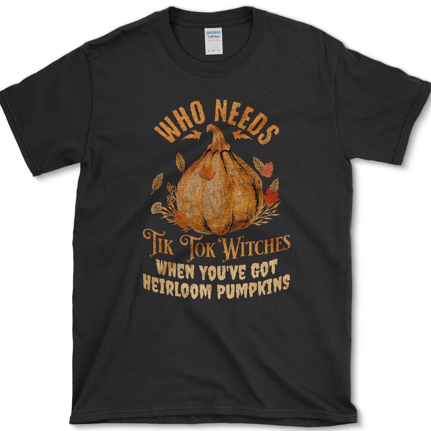Heirloom Pumpkin Witches artwork featuring heirloom pumpkin and pumpkin on a T-shirt