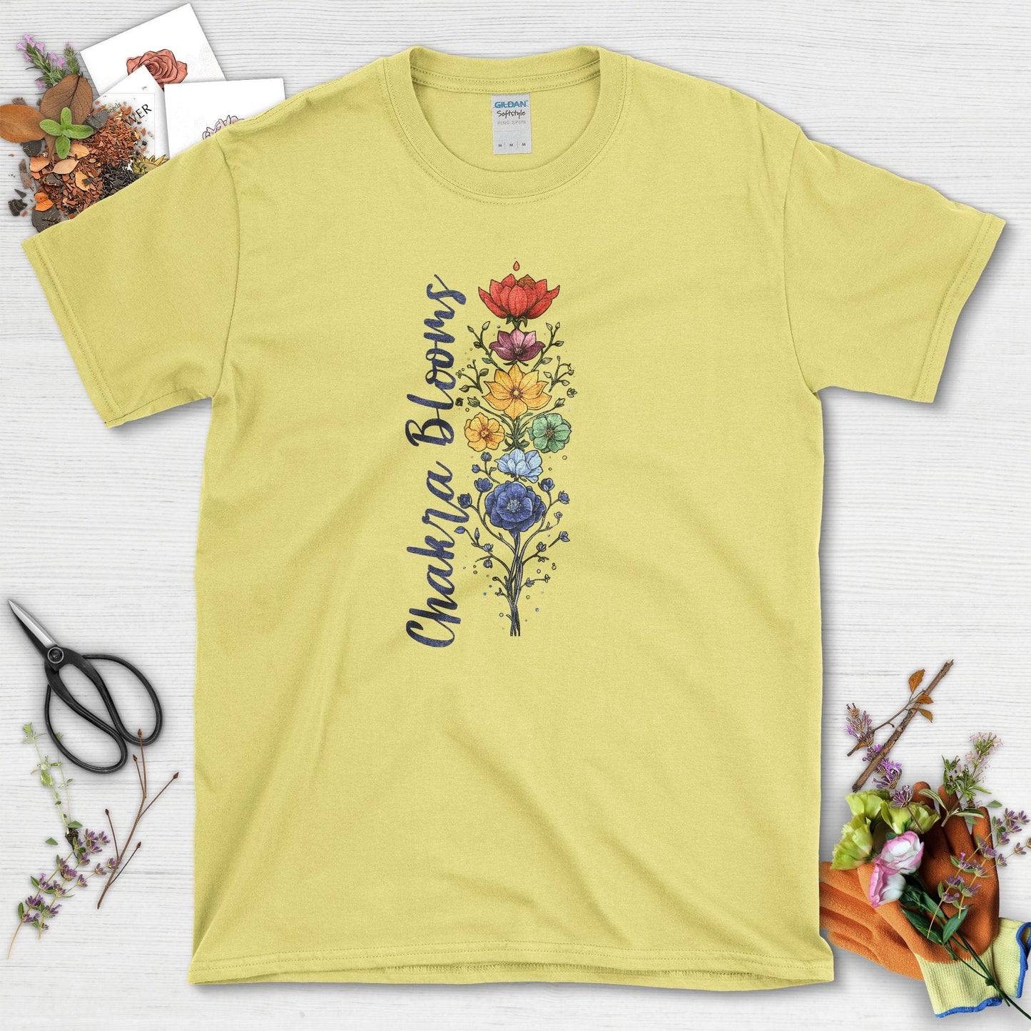 Chakra Blooms T-Shirt Cornsilk / S T-Shirt