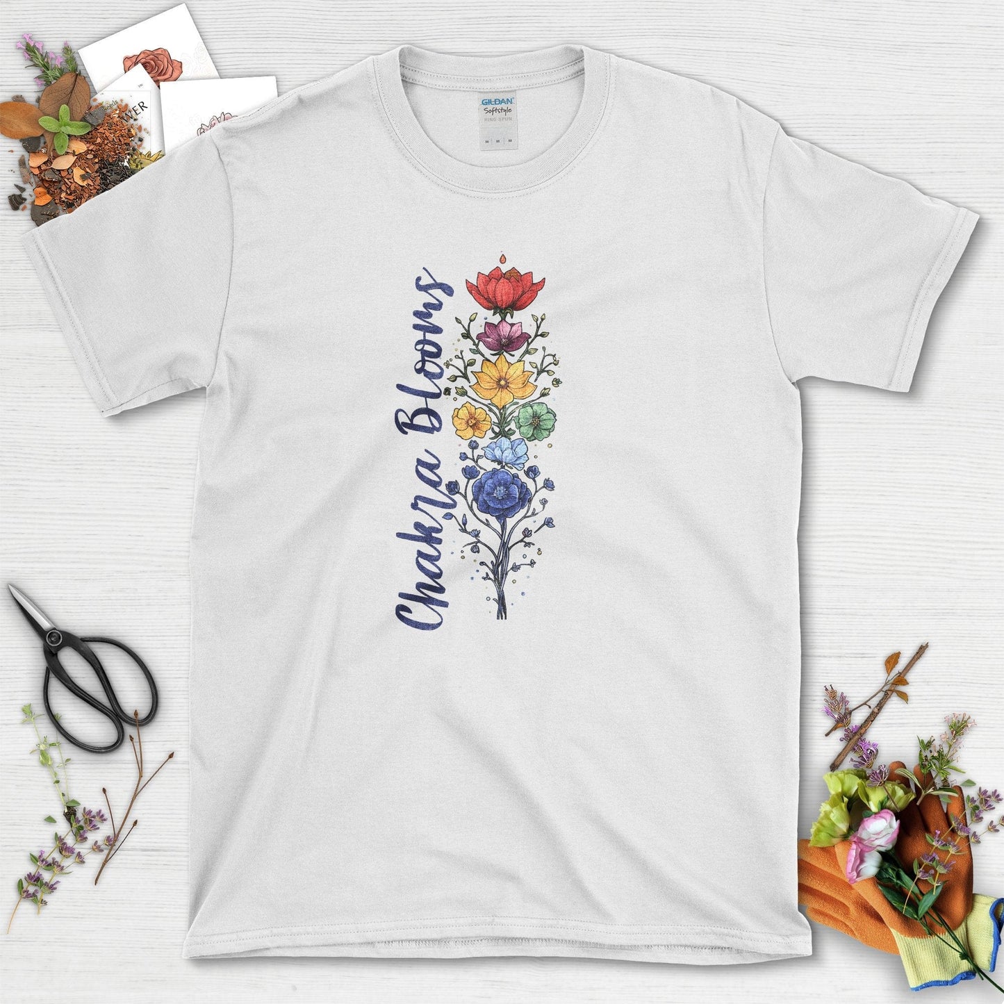 Chakra Blooms T-Shirt White / S T-Shirt