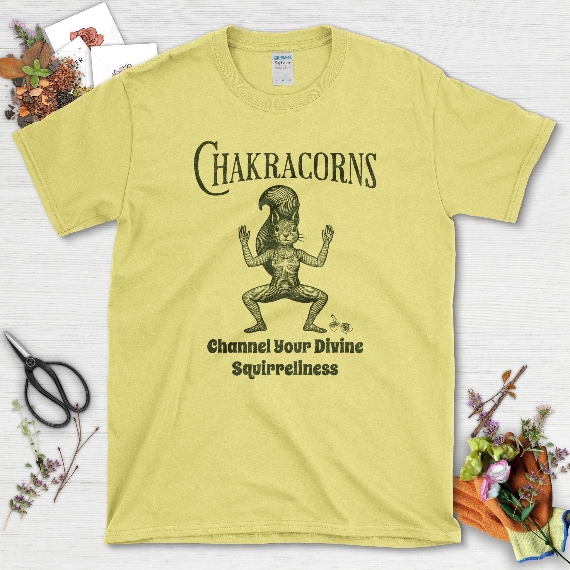 Chakracorns Divine Squirreliness T-Shirt Cornsilk / S Physical Item