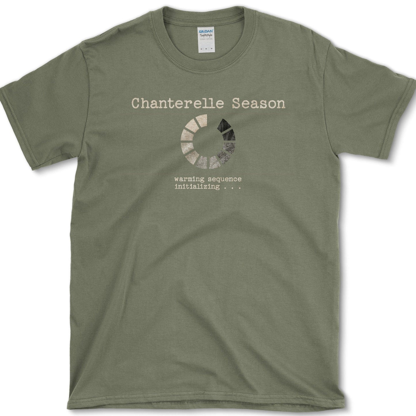 Chanterelle Season T-Shirt Essential Tees / S / Military Green Physical Item