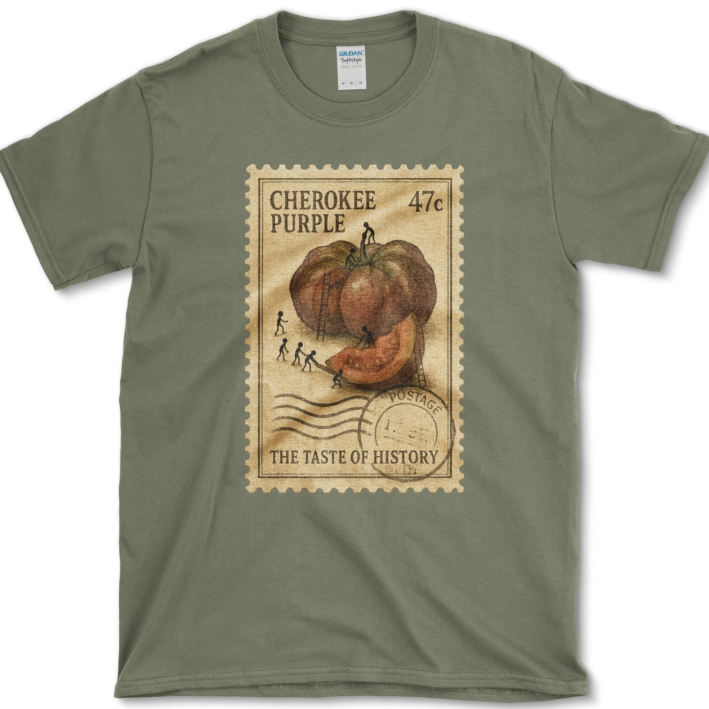 Cherokee Purple Taste History T-Shirt Military Green / S Essential Tees