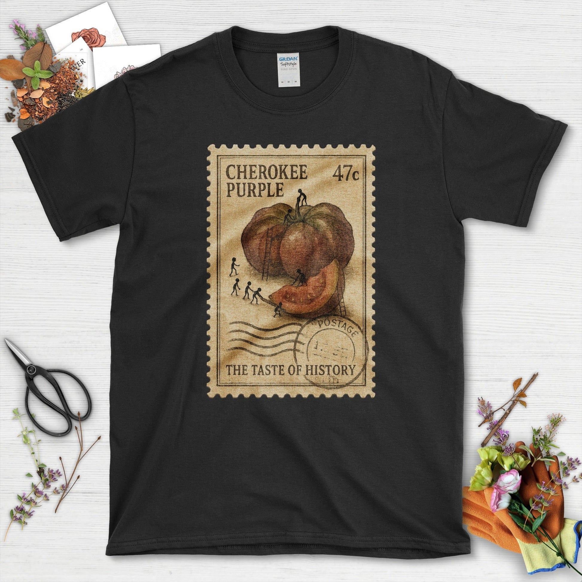 Cherokee Purple Taste History T-Shirt T-Shirts / S / Black Physical Item