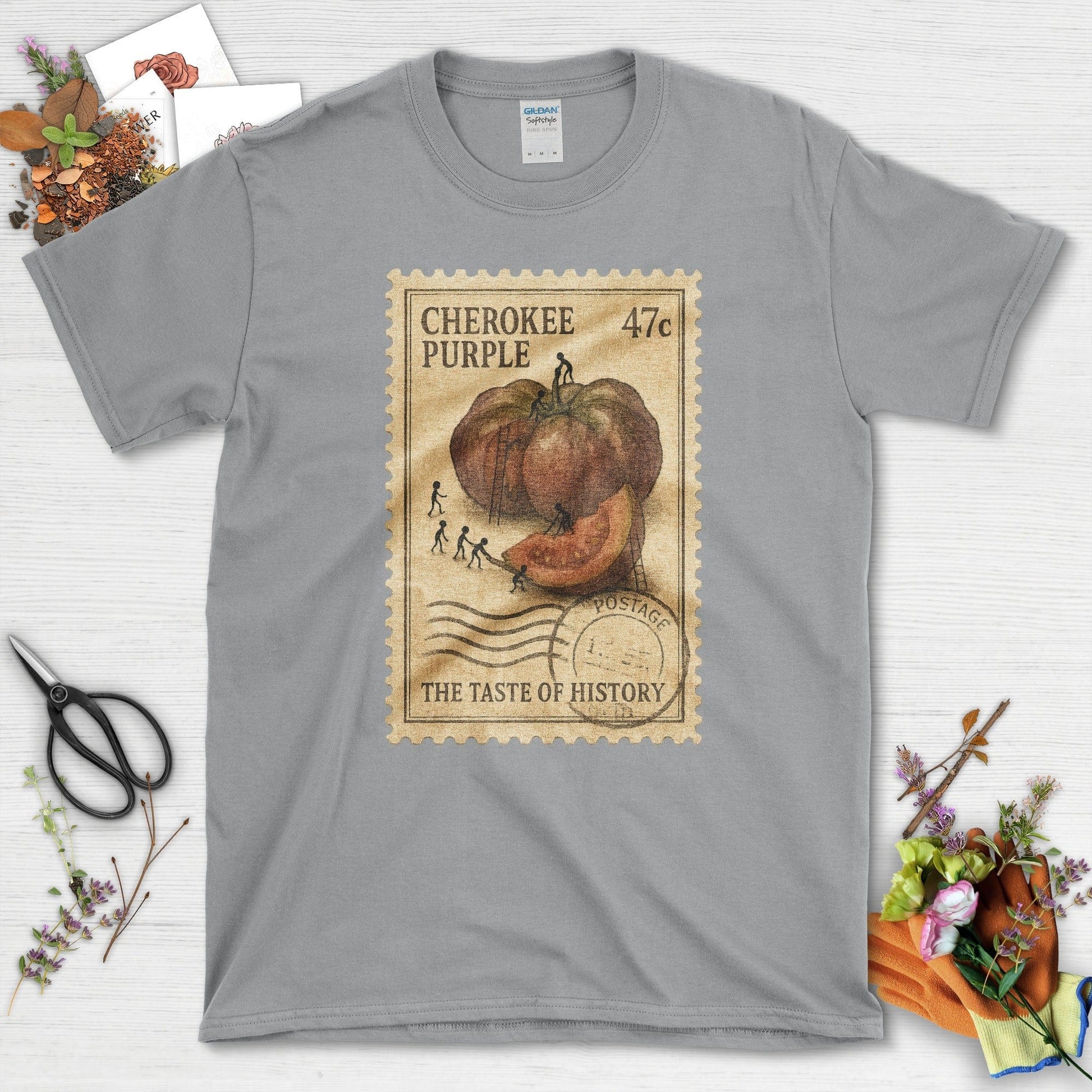 Cherokee Purple Taste History T-Shirt T-Shirts / S / Sport Grey Physical Item