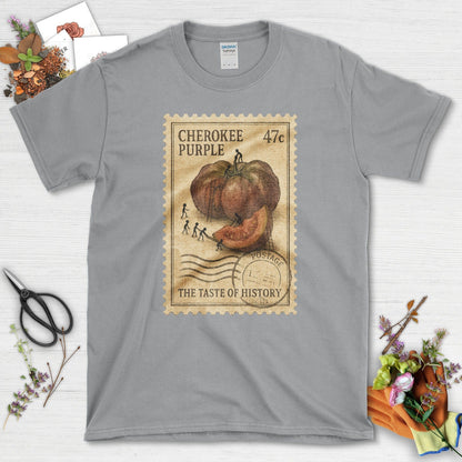 Cherokee Purple Taste History T-Shirt T-Shirts / S / Sport Grey Physical Item