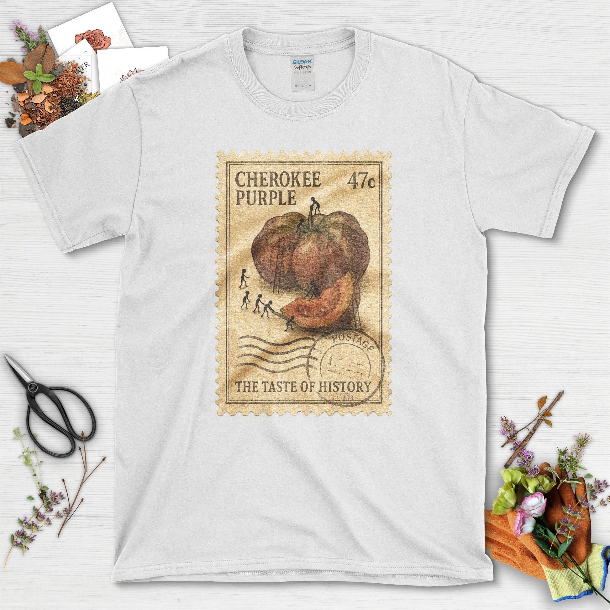 Cherokee Purple Taste History T-Shirt T-Shirts / S / White Physical Item