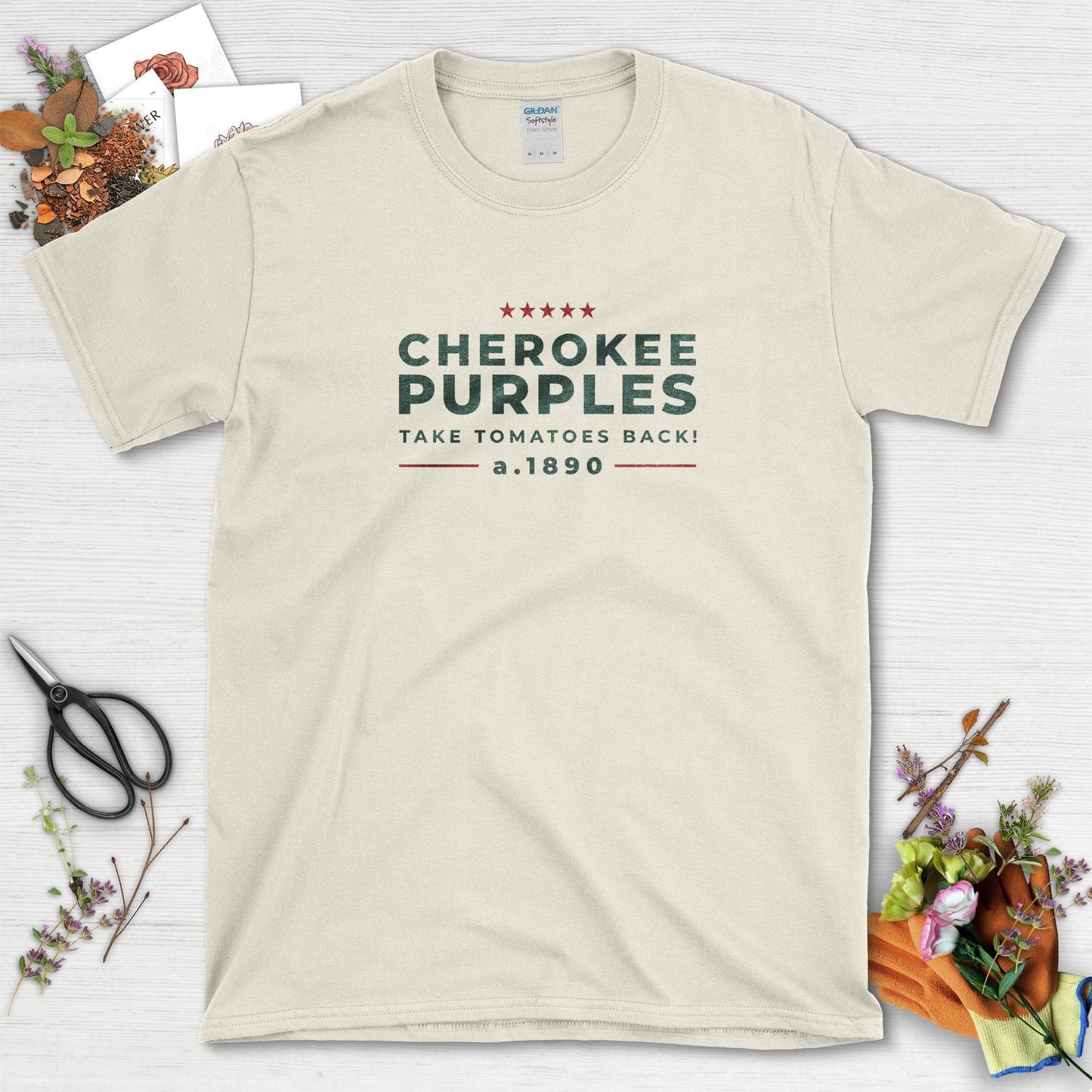 Cherokee Purples Tomato T-Shirt Natural / S T-Shirt