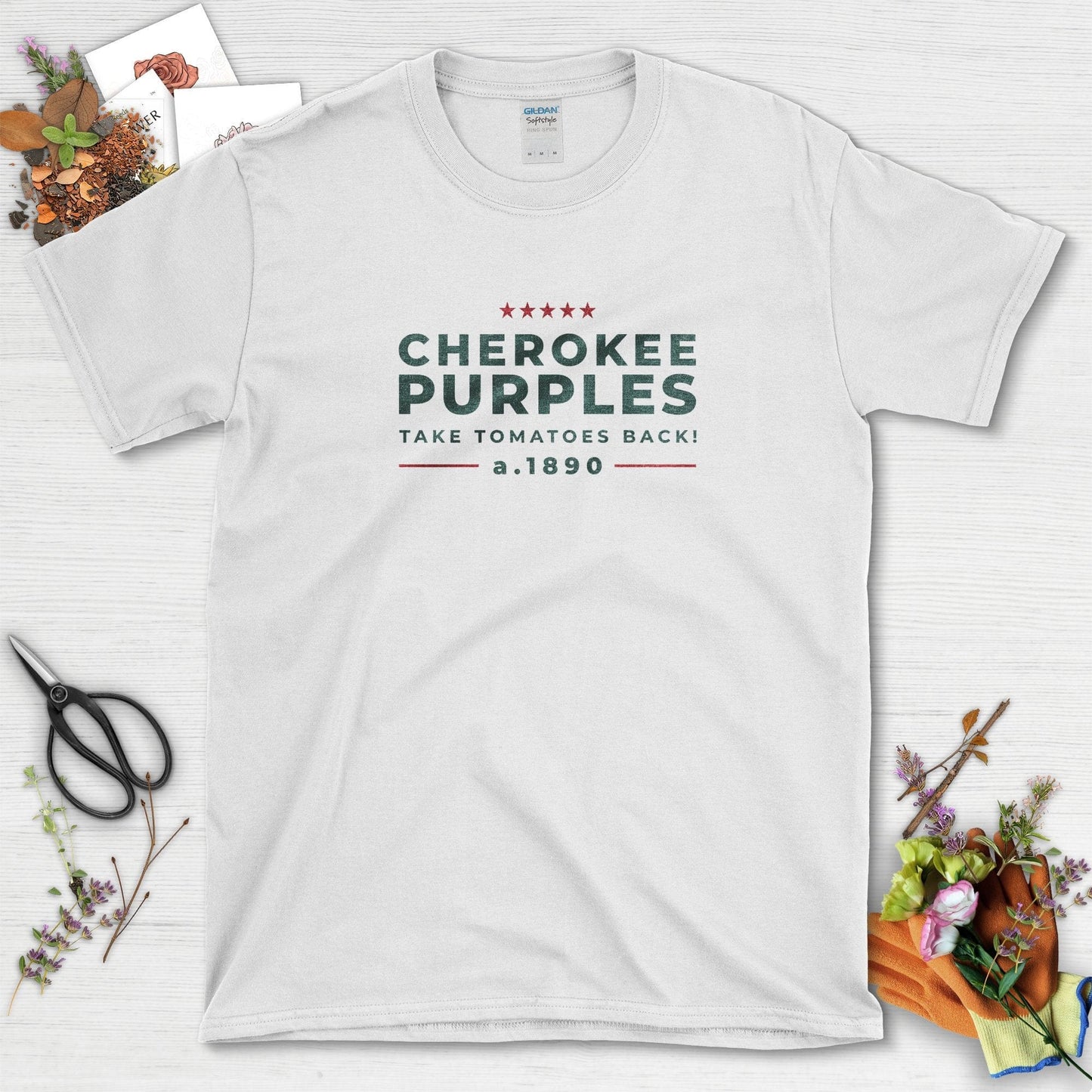 Cherokee Purples Tomato T-Shirt White / S T-Shirt