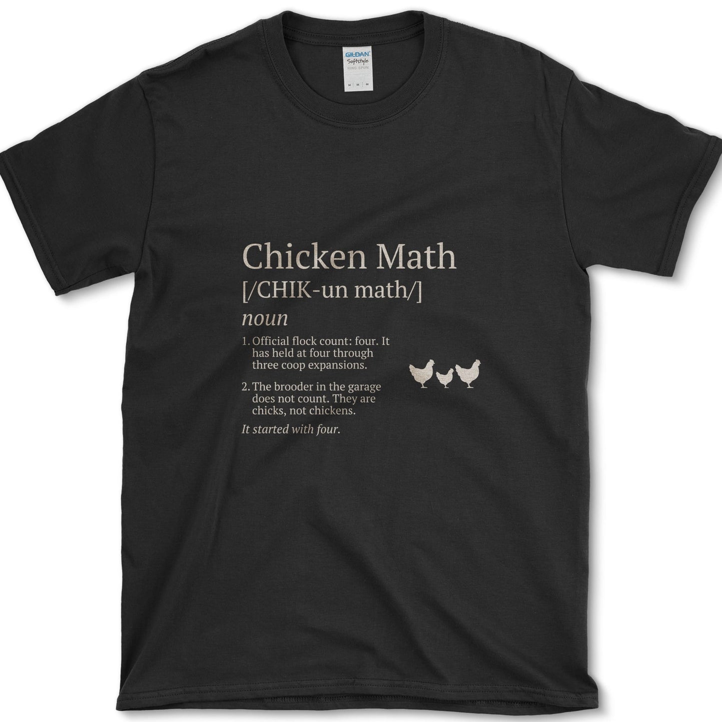 Chicken Math T-Shirt Black / S Essential Tees