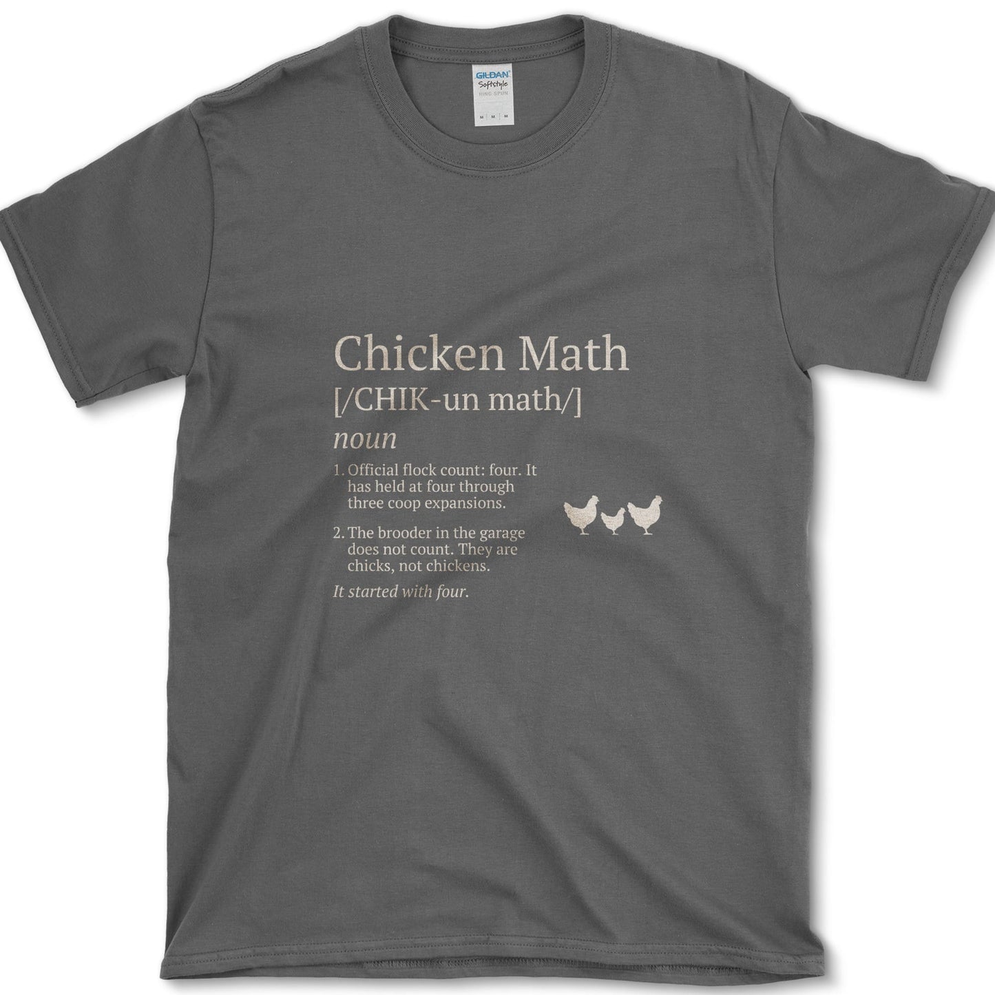 Chicken Math T-Shirt Dark Heather / S Essential Tees