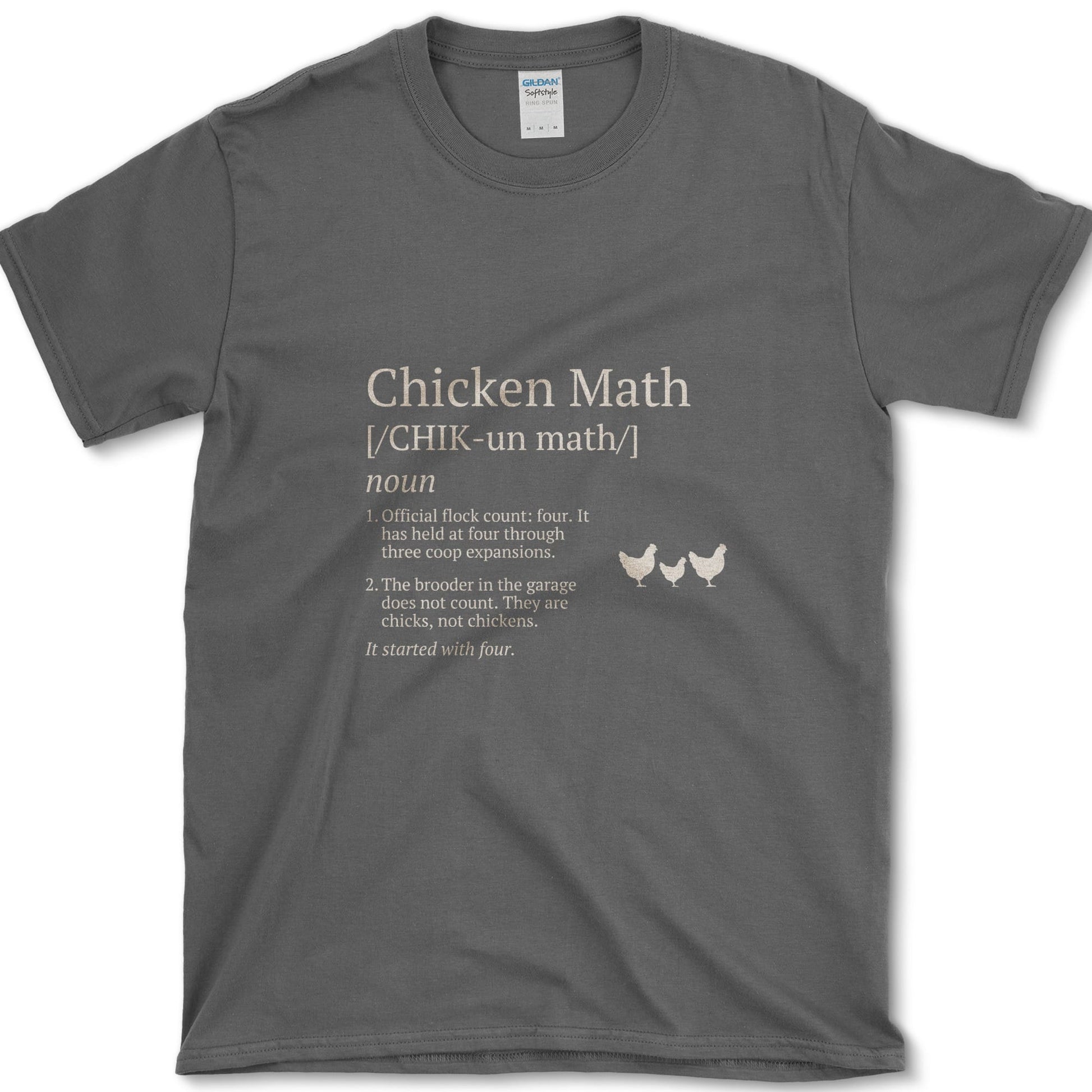 Chicken Math T-Shirt Dark Heather / S Essential Tees