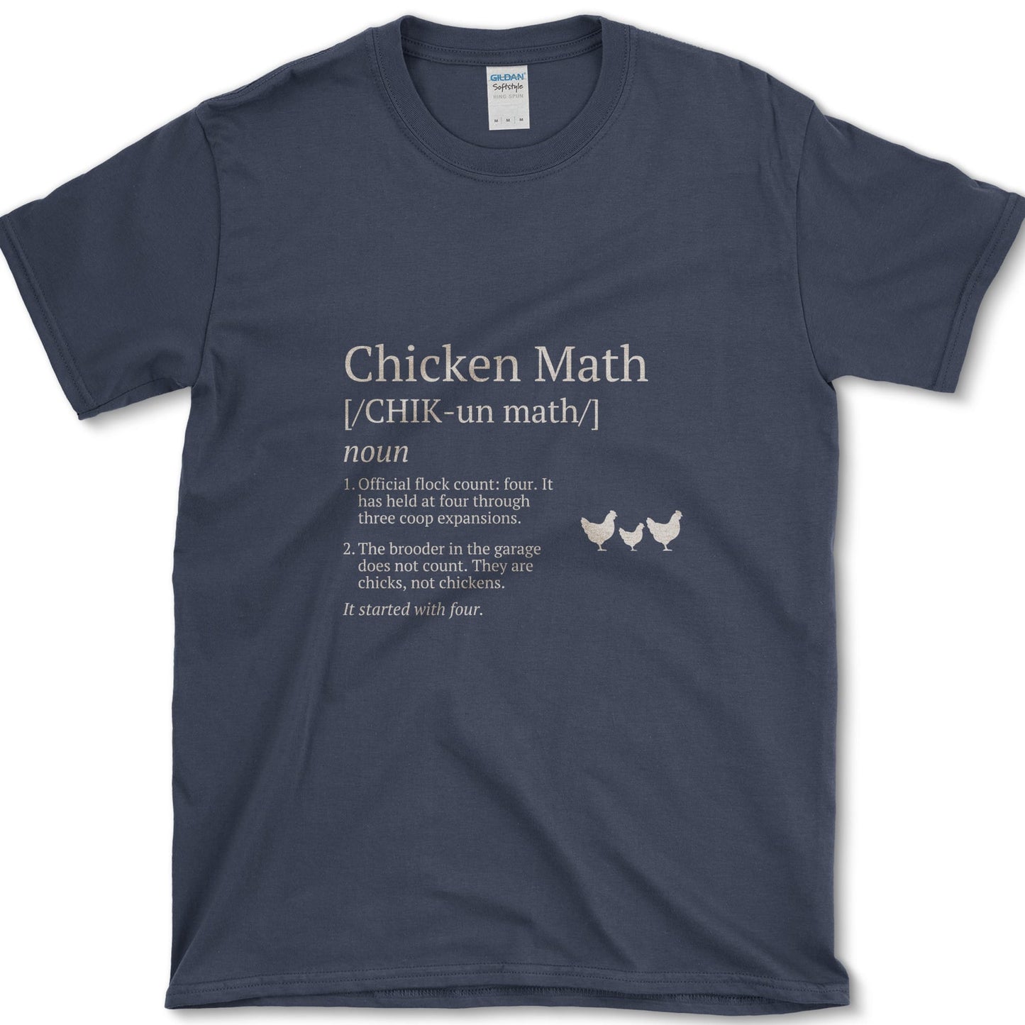 Chicken Math T-Shirt Navy / S Essential Tees